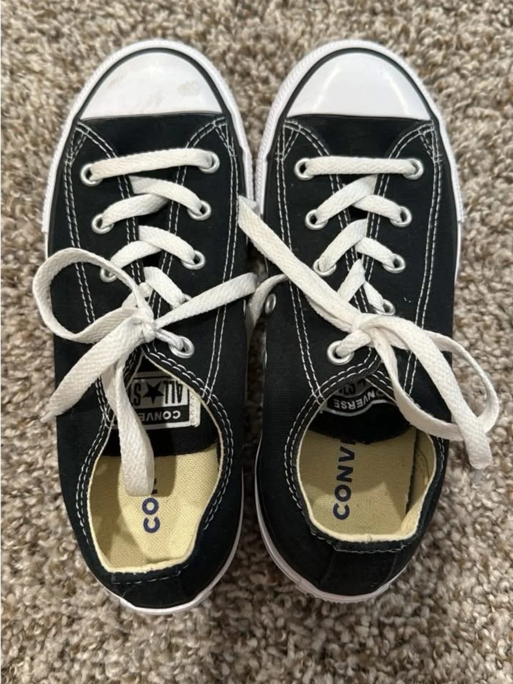 Converse Kids Low Top Sneakers - Black & White